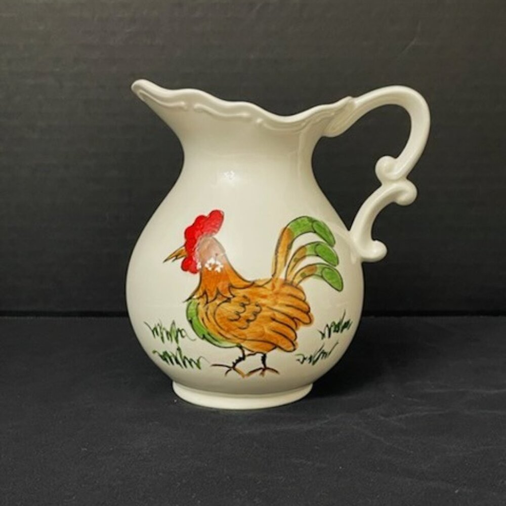 Vintage Rooster‎ Pitcher Made in Japan Empress by Haruta 5.5" H